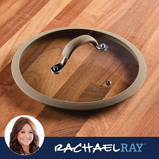 Rachael Ray Cook + Create 10" Silicone-Rimmed Glass Lid