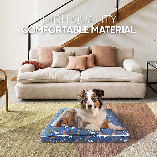 Precious Tails 40" Blue Orthopedic Pet Bed