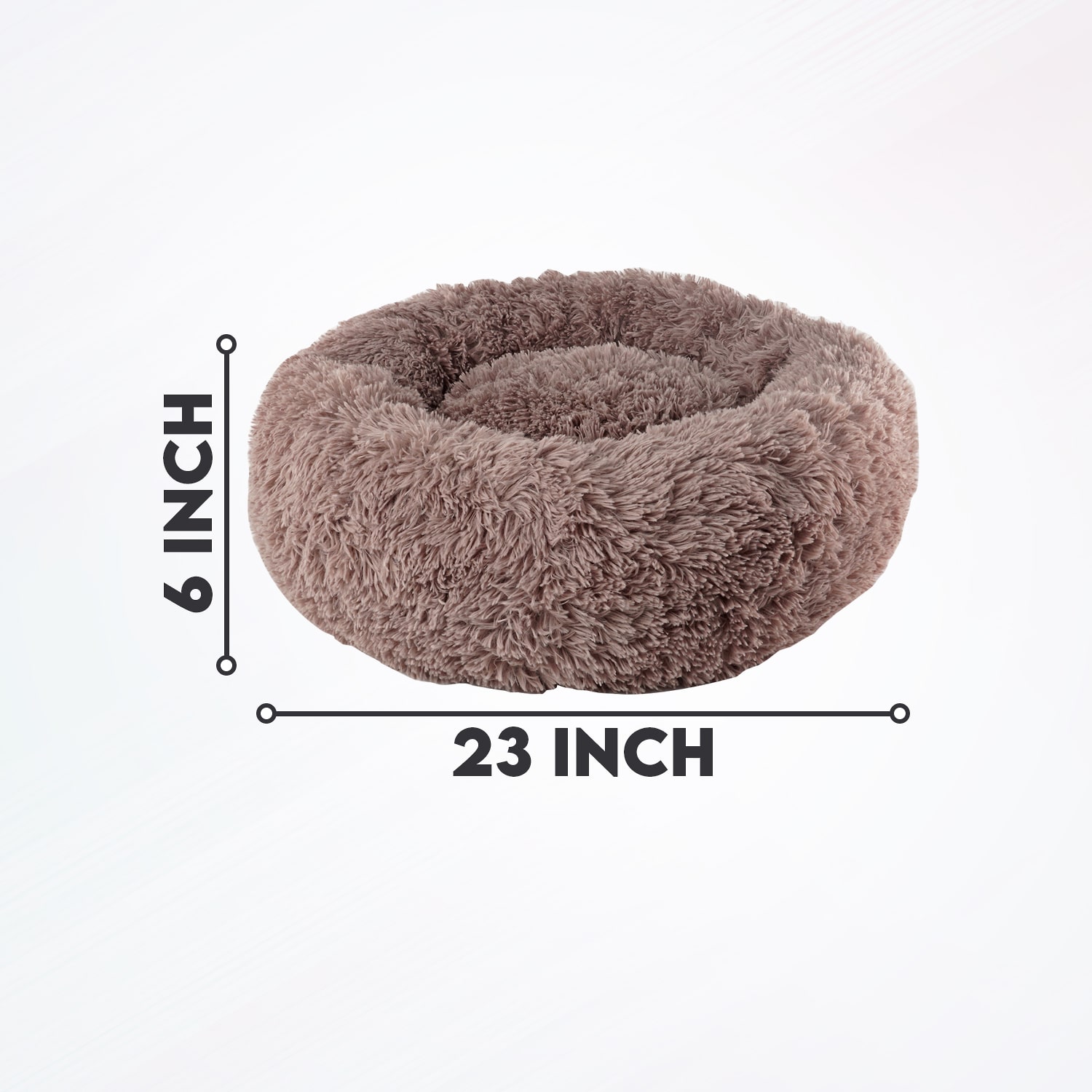 Precious Tails 24" Taupe Donut Pet Bed