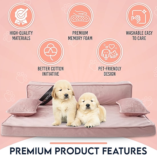 Precious Tails 35" Mocha Orthopedic Pet Bed