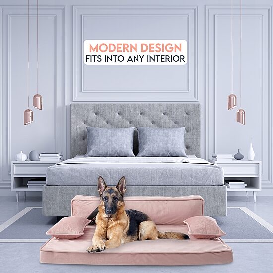 Precious Tails 35" Pink Orthopedic Pet Bed