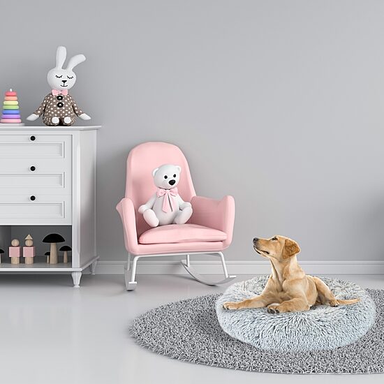 Precious Tails 24" Ice Gray Donut Pet Bed