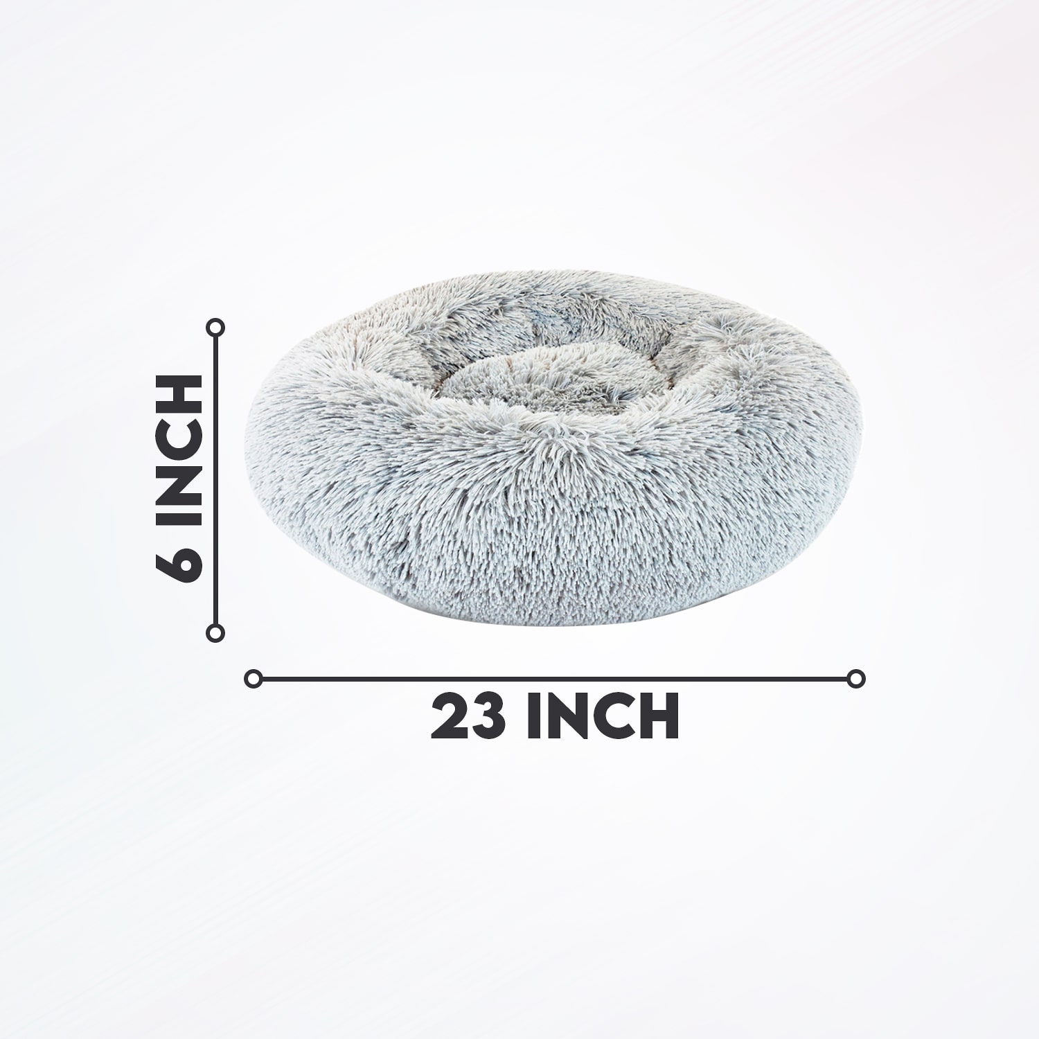 Precious Tails 24" Ice Gray Donut Pet Bed