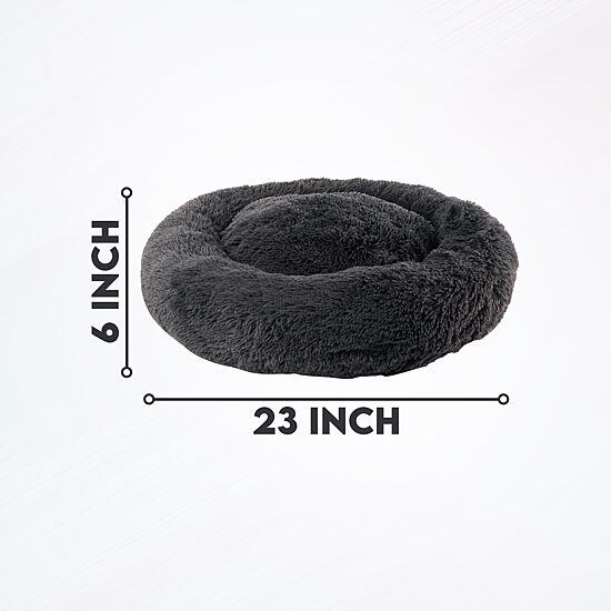 Precious Tails 24" Charcoal Donut Pet Bed