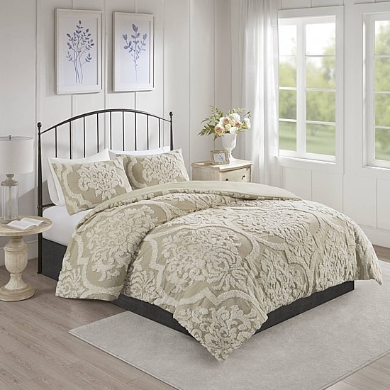 Madison Park Aeriela 3-Pc. Chenille Duvet Cover Set