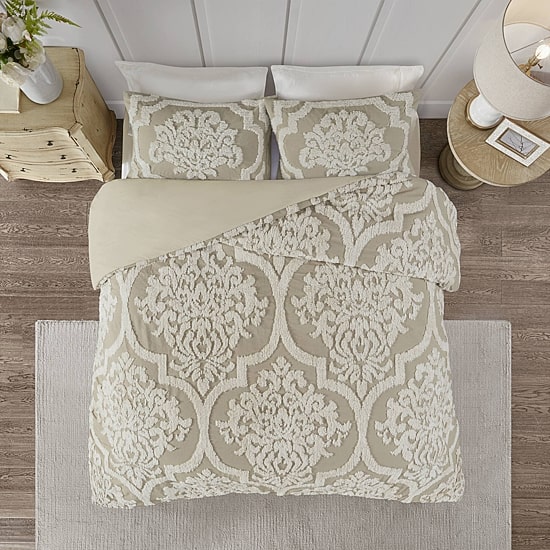 Madison Park Aeriela 3-Pc. Chenille Duvet Cover Set