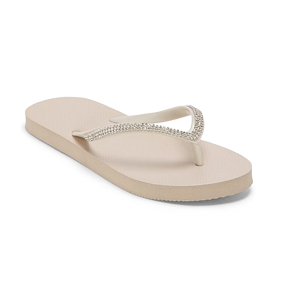 Mixit Womens Rhinestone Flip-Flops
