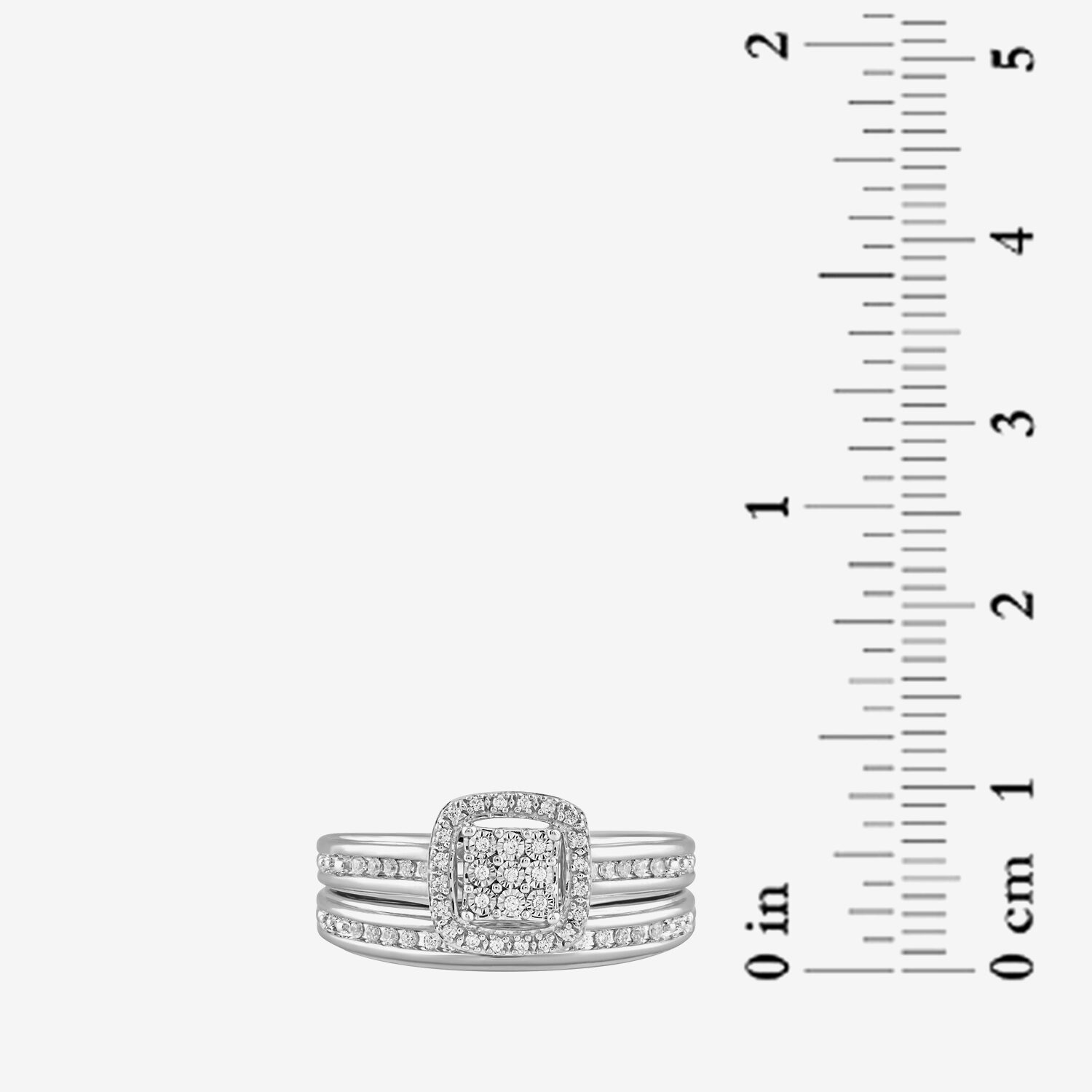 (I, I2) Womens 1/5 CT. Lab Grown White Diamond 14K Gold Over Silver Sterling Bridal Set
