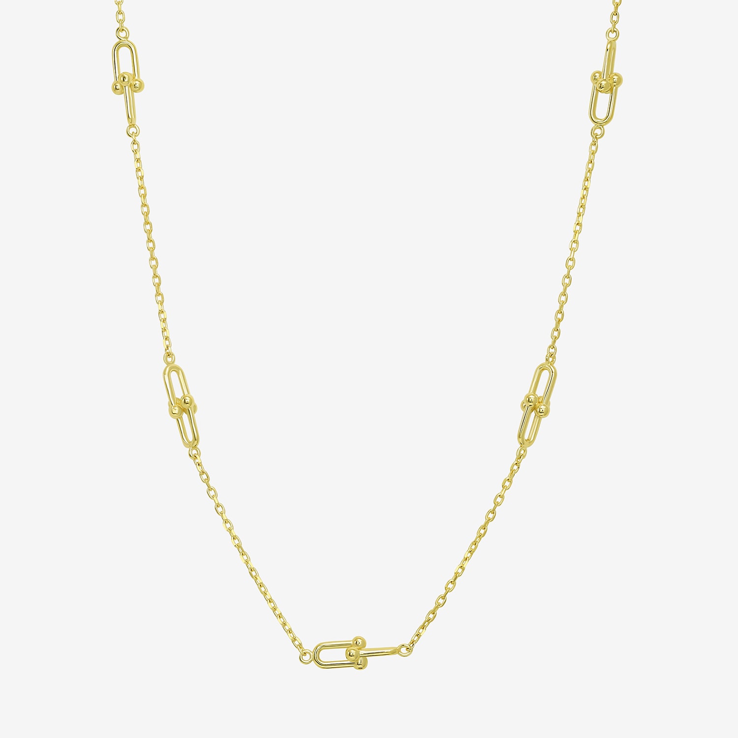 Gold Addiction Womens 10K Gold 16 Inch Link Chain Necklace