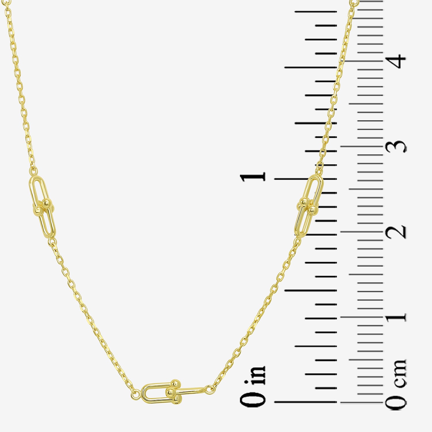 Gold Addiction Womens 10K Gold 16 Inch Link Chain Necklace