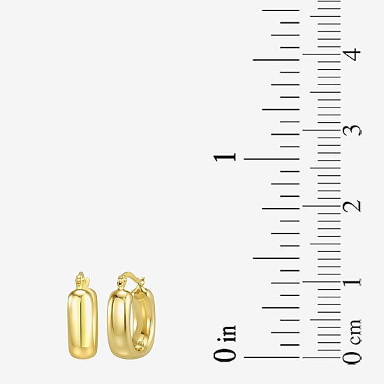 Gold Addiction Womens 10K Gold 16mm Hoop Earrings