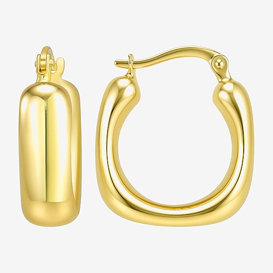 Gold Addiction Womens 10K Gold 16mm Hoop Earrings