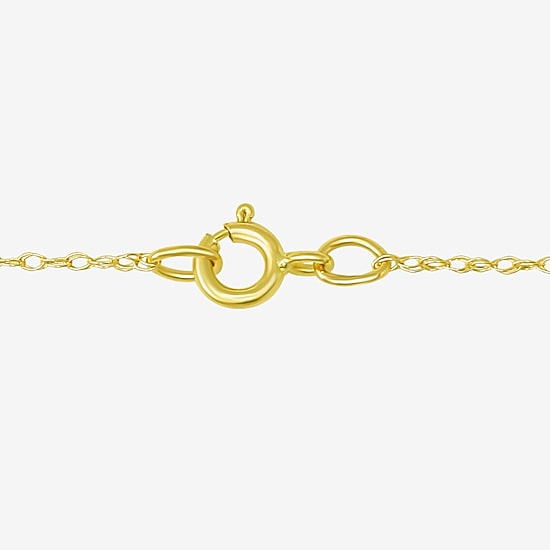 Gold Addiction Womens 10K Gold Moon 18 Inch Pendant Necklace