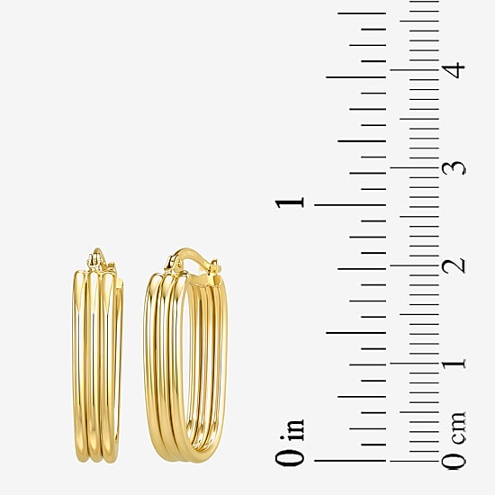 Gold Addiction Womens 10K Gold 23.5mm Hoop Earrings