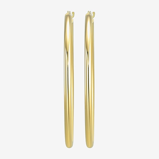 Womens 10K Gold 40mm Hoop Earrings