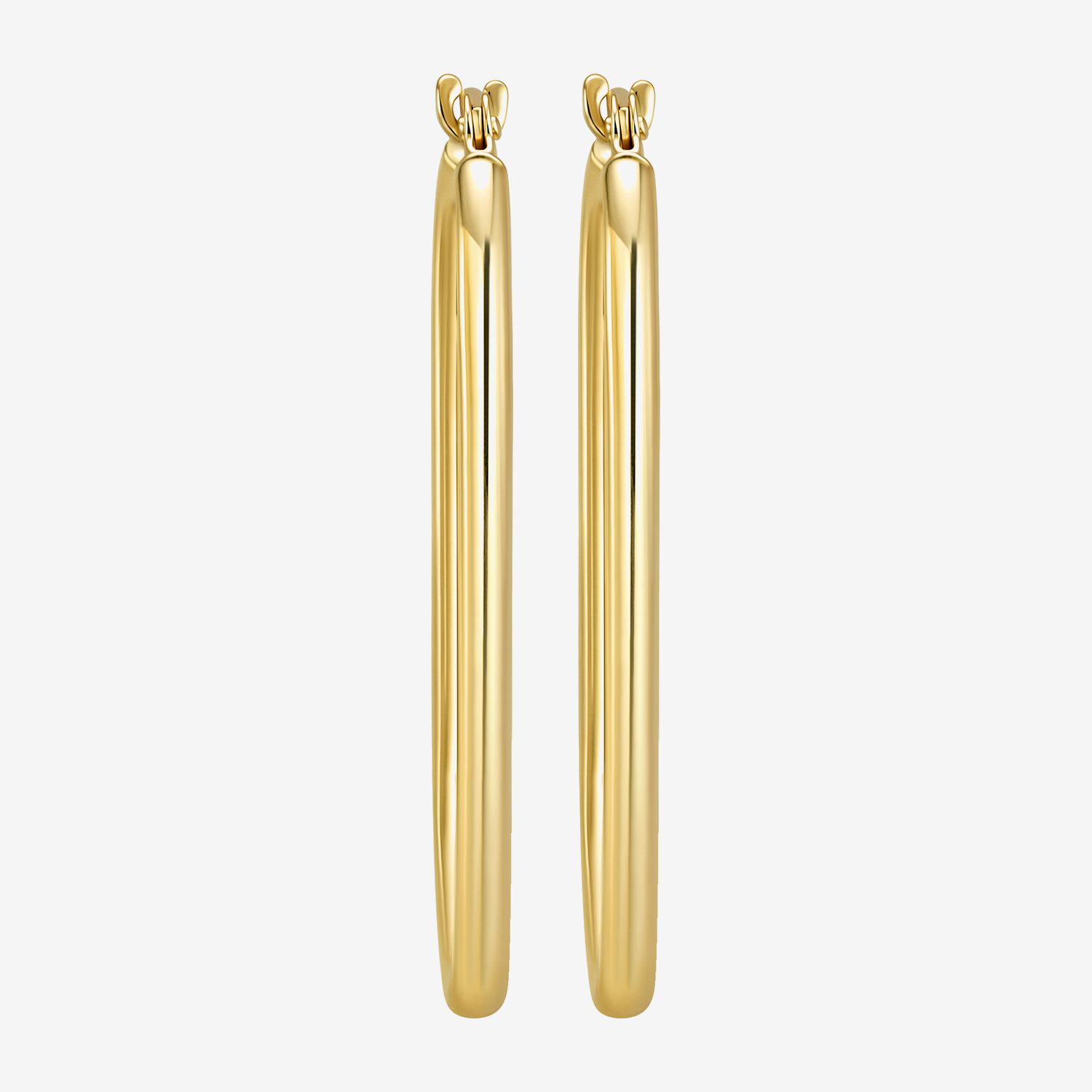 Womens 10K Gold 26mm Hoop Earrings