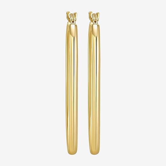 Womens 10K Gold 26mm Hoop Earrings