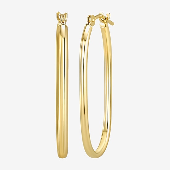 Womens 10K Gold 26mm Hoop Earrings