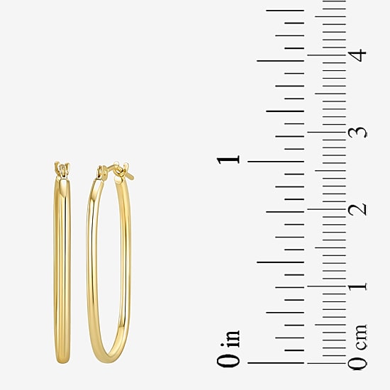 Womens 10K Gold 26mm Hoop Earrings