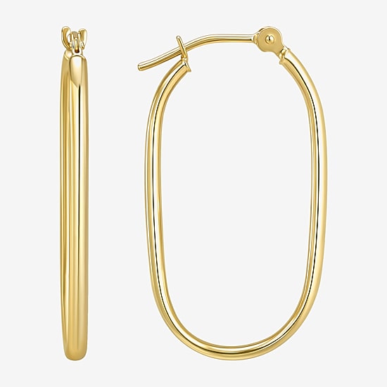 Womens 10K Gold 26mm Hoop Earrings