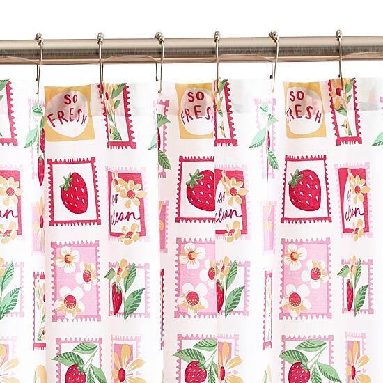Home Expressions Stamps & Berries Shower Curtain