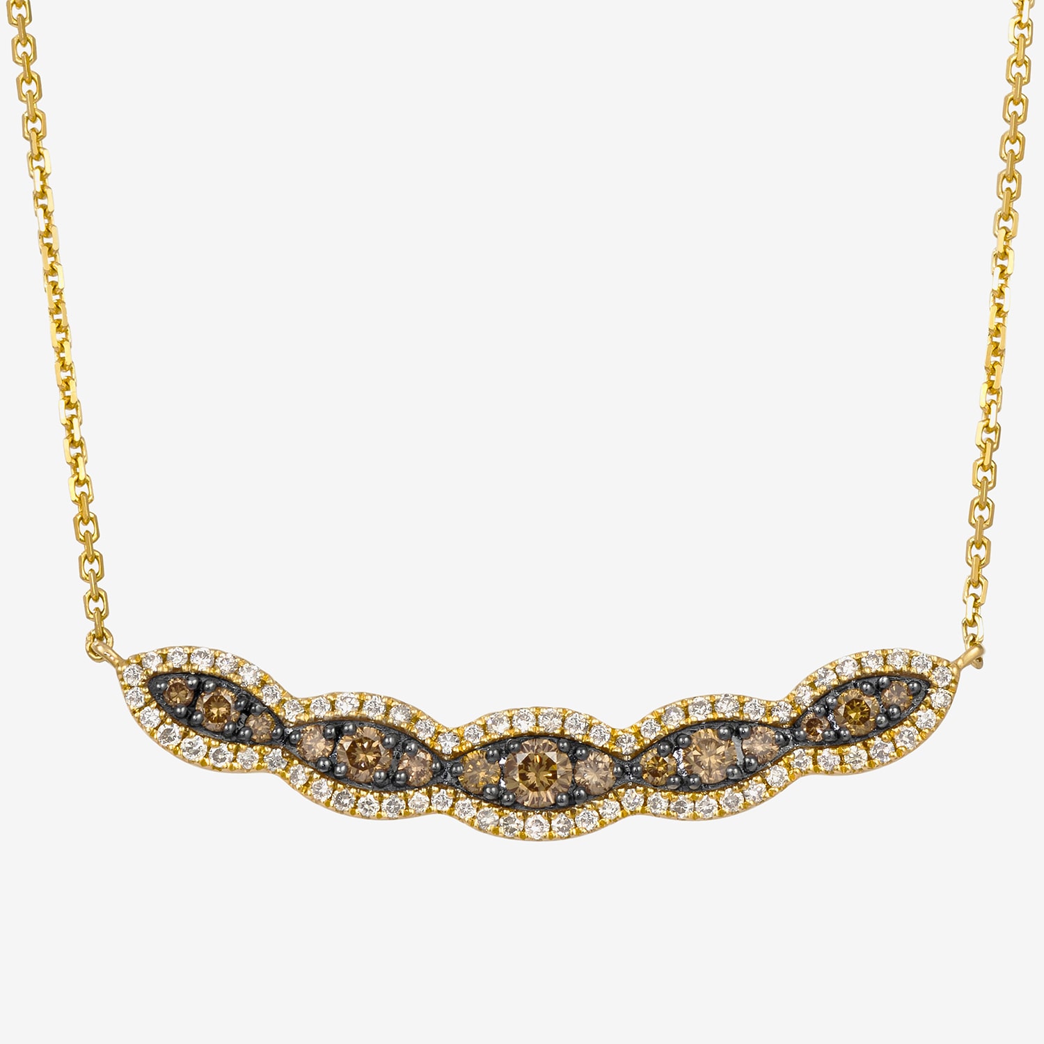 Le Vian Grand Sample Sale Le Vian Grand Sample Sale Limited Quantities! Womens 1/ CT. T.W. Natural Brown Diamond 14K Gold 19 Inch Pendant Necklace