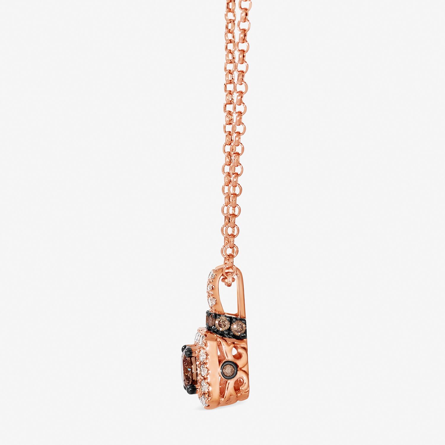 Le Vian Grand Sample Sale Le Vian Grand Sample Sale Limited Quantities! Womens 3/4 CT. T.W. Natural Brown Diamond 14K Gold Square 19 Inch Pendant Necklace