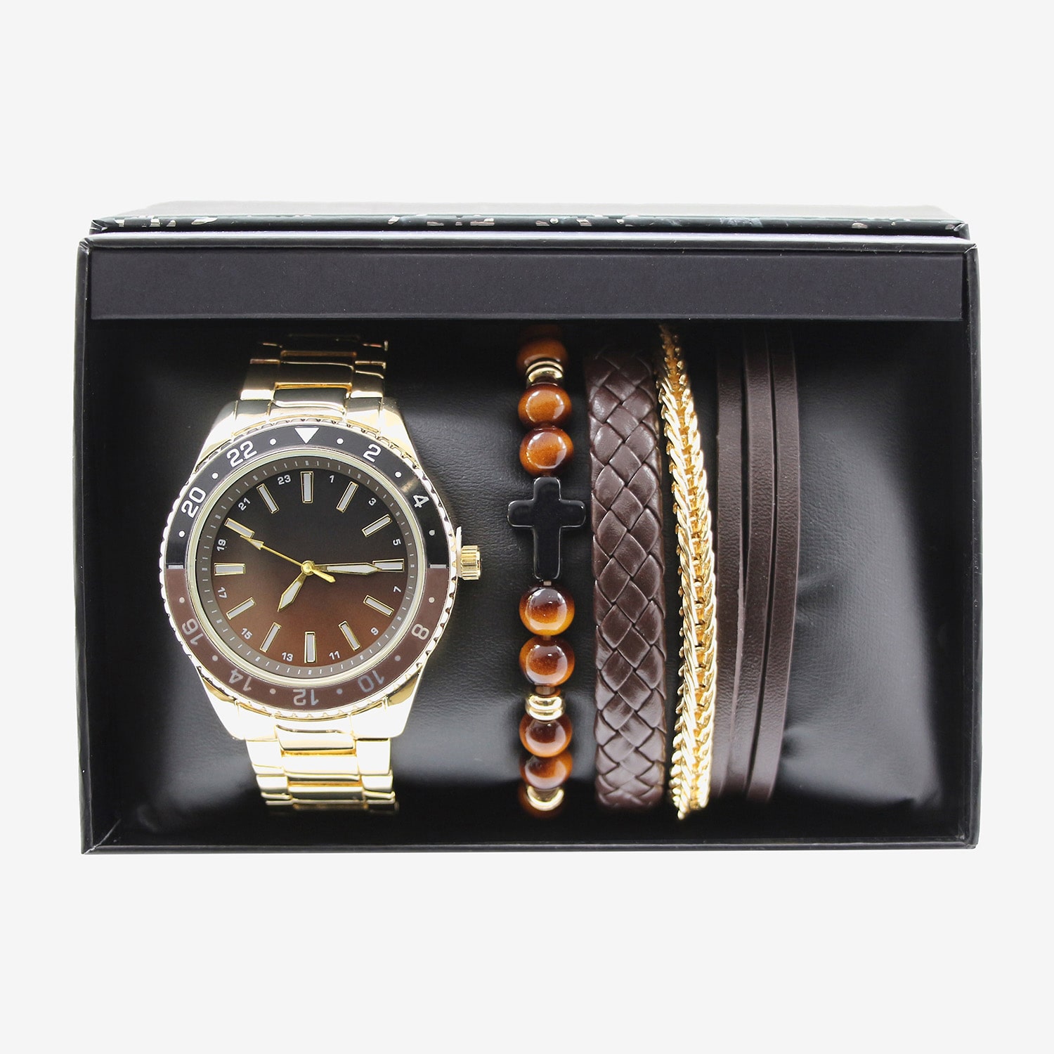 Mens Two Tone 5-pc. Watch Boxed Set Mac7159jc