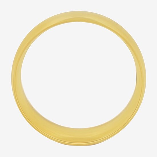 Steeltime Mens 6MM 18K Gold Over Stainless Steel Stainless Steel Band