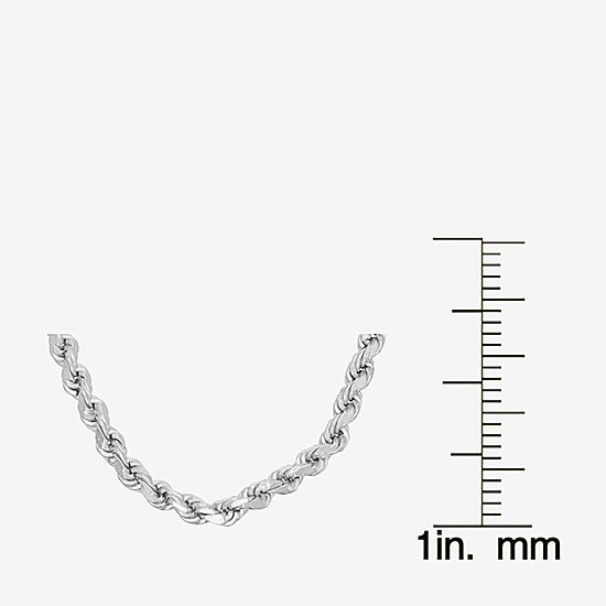 Sterling Silver Solid Rope Chain Necklace