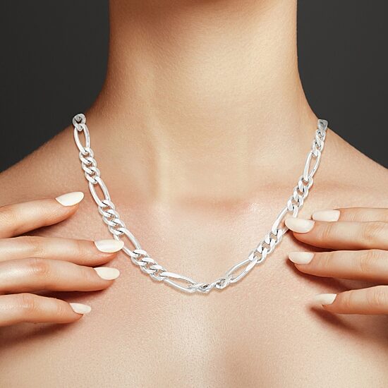 Unisex Adult Sterling Silver 18 Inch Link Necklace