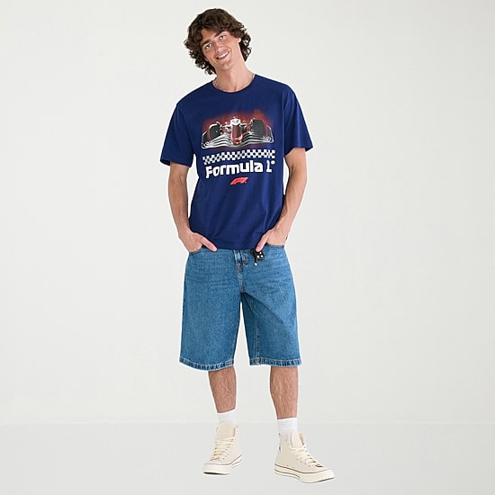 AEROPOSTALE Formula 1® Mens Crew Neck Short Sleeve Classic Fit Graphic T-Shirt