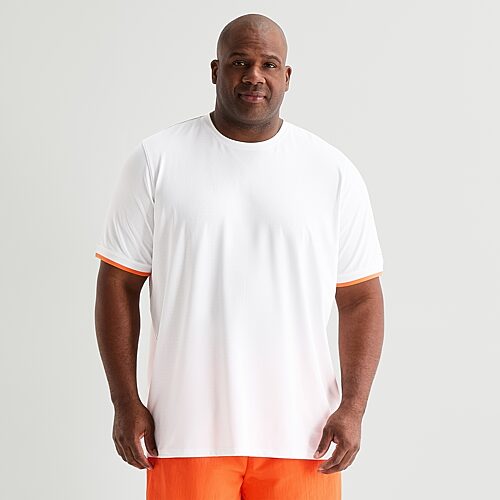 Shaquille O'Neal XLG Mens Crew Neck Short Sleeve Active Big T-Shirt, 2x-large Tall, White