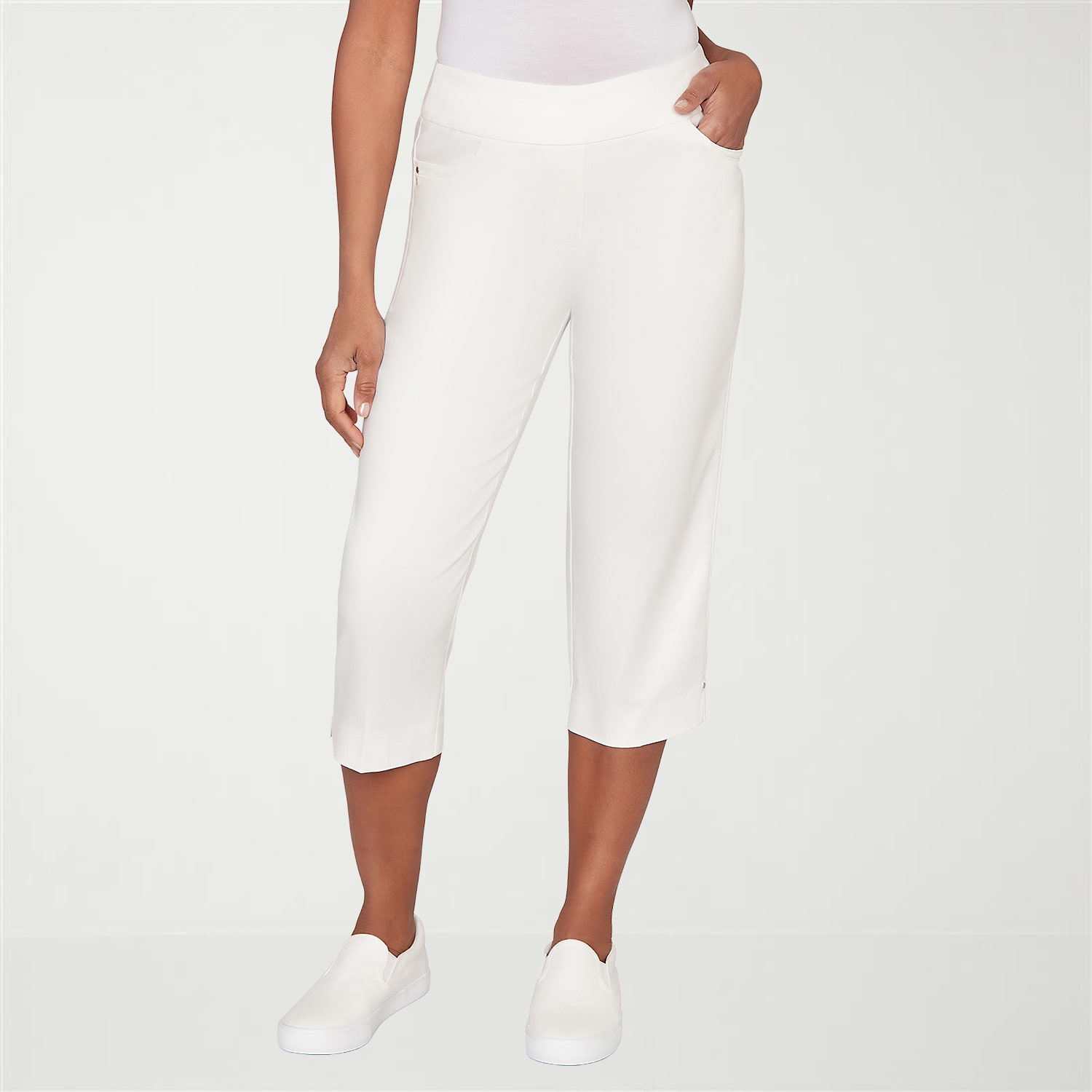 Alfred Dunner Resort Living Womens Straight Capri Pant