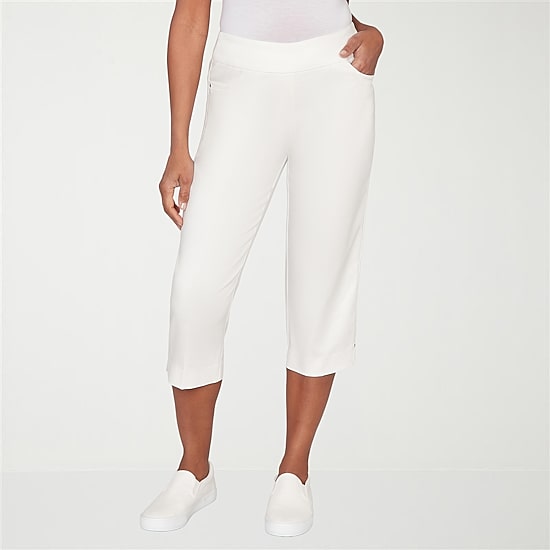 Alfred Dunner Resort Living Womens Straight Capri Pant