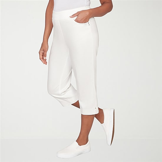 Alfred Dunner Resort Living Womens Straight Capri Pant