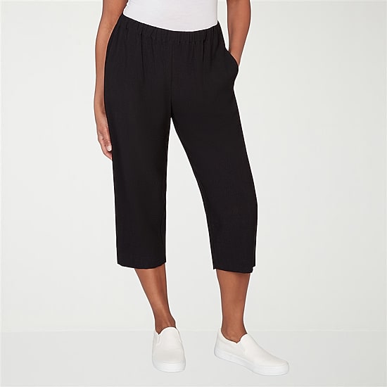 Alfred Dunner Crowd Pleaser Womens Straight Capri Pant