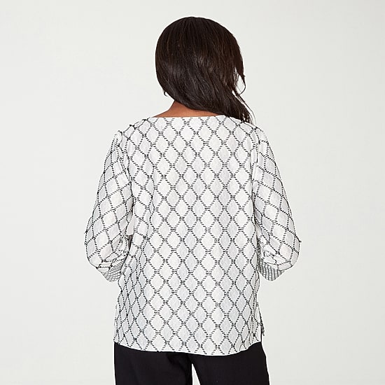 Alfred Dunner Crowd Pleaser Womens U Neck 3/4 Sleeve T-Shirt