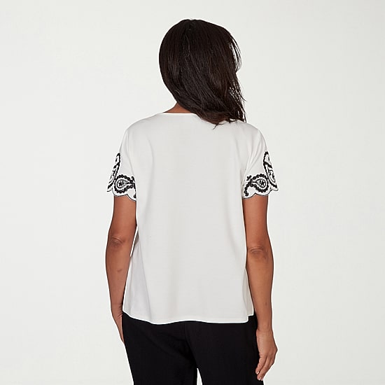 Alfred Dunner Crowd Pleaser Womens Crew Neck Short Sleeve T-Shirt
