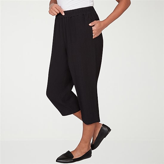 Alfred Dunner Crowd Pleaser Womens Straight Capri Pant