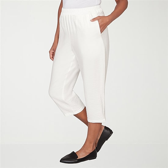 Alfred Dunner Crowd Pleaser Womens Straight Capri Pant
