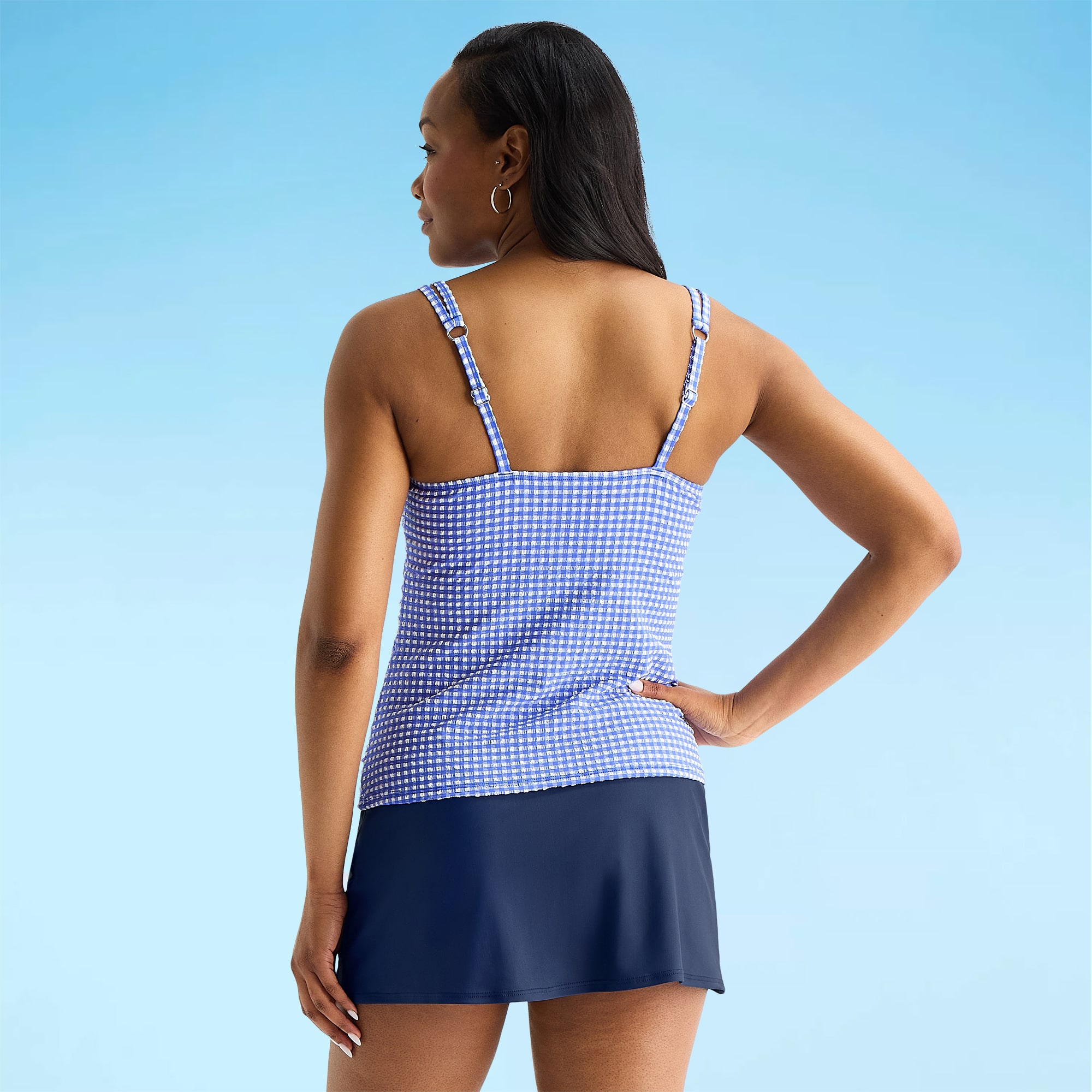 Liz Claiborne Womens Tankini Swimsuit Top