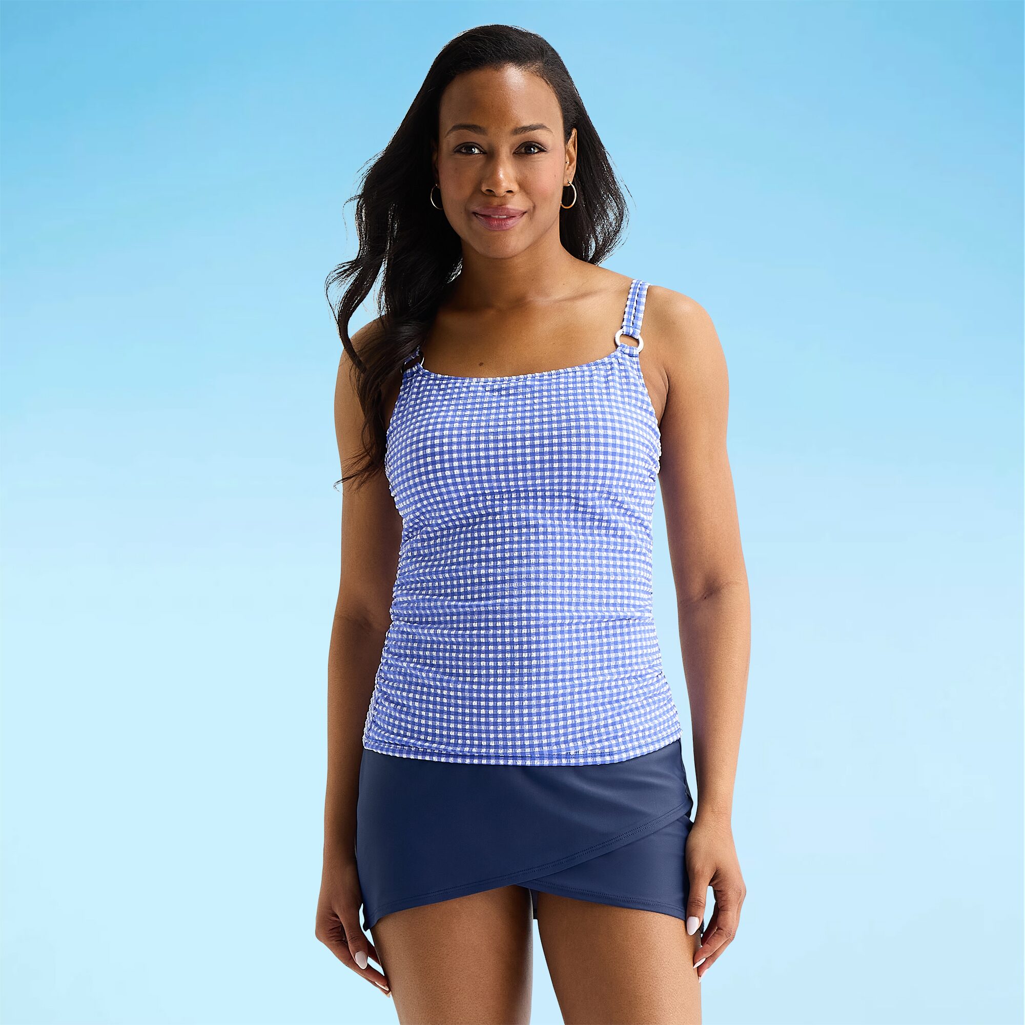 Liz Claiborne Womens Tankini Swimsuit Top