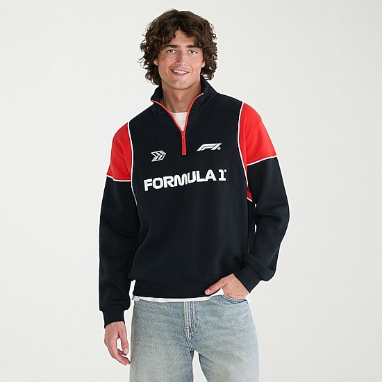 AEROPOSTALE Formula 1® Mens Mock Neck Long Sleeve Quarter-Zip Pullover
