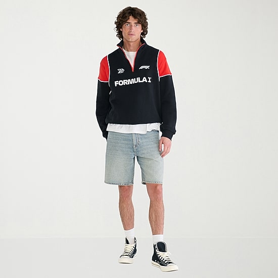 AEROPOSTALE Formula 1® Mens Mock Neck Long Sleeve Quarter-Zip Pullover