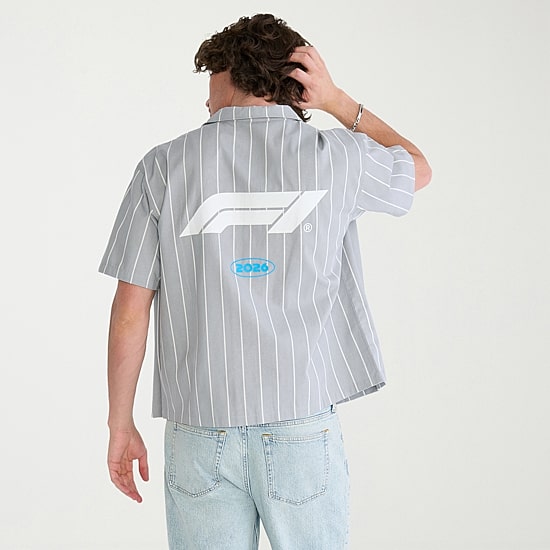 AEROPOSTALE Formula 1® Mens Short Sleeve Boxy Fit Button-Down Shirt