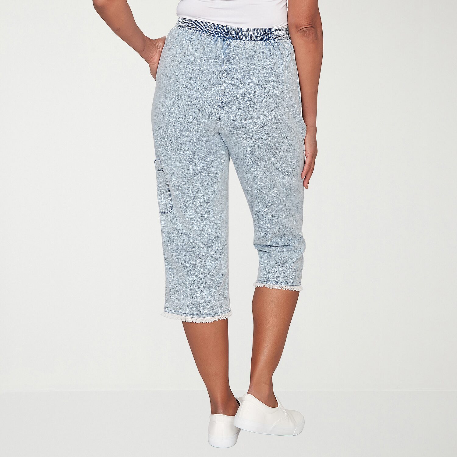 Alfred Dunner Out Of The Blue Womens Straight Capri Pant