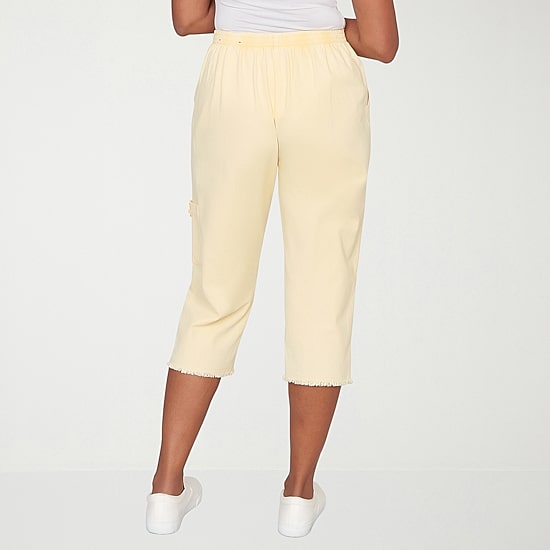 Alfred Dunner Out Of The Blue Womens Straight Capri Pant
