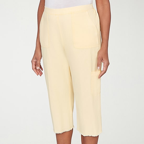 Alfred Dunner Out Of The Blue Womens Straight Capri Pant