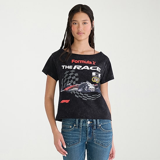 AEROPOSTALE Womens Juniors Boat Neck Short Sleeve Regular Fit Graphic T-Shirt